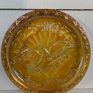 Indiana Glass American Bicentennial Commemorative Plate